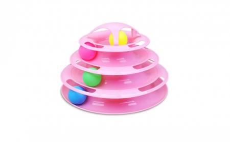 Треки и развивающие игрушки на zoomaugli.ru Трек-башня с мячиками  розовый