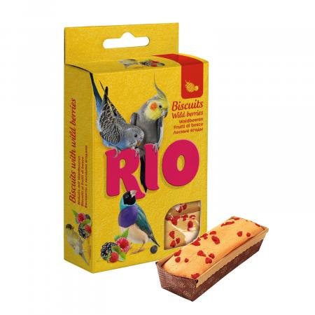 Лакомства на zoomaugli.ru RIO бисквиты для всех видов птиц с лесными ягодами, 5 бисквитов по 7 г