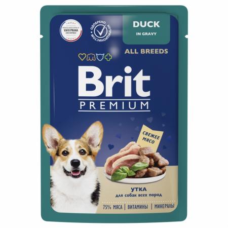 Влажный корм на zoomaugli.ru Brit Premium Duck in Gravy All Breeds Утка для собак всех пород 85 г
