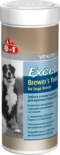 Витамины на zoomaugli.ru 8in1 Excel Brewer's Yeast for large breeds пивные дрожжи для крупных пород 80 таблеток