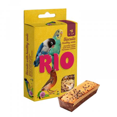 Лакомства на zoomaugli.ru RIO бисквиты для всех видов птиц с полезными семенами, 5 бисквитов по 7 г