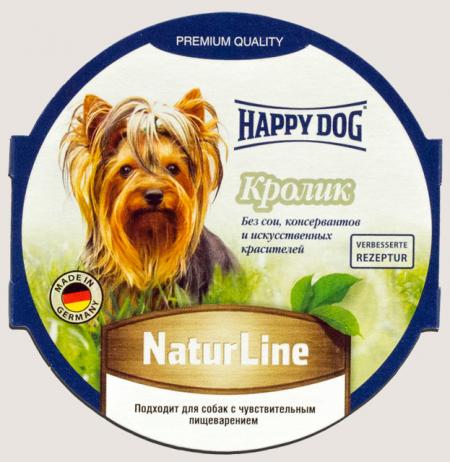 Влажный корм на zoomaugli.ru Happy Dog Natur Line Кролик паштет для собак 125 г
