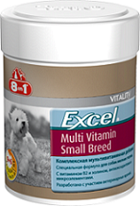 Витамины на zoomaugli.ru 8in1 Excel Multi Vitamin Small Breed Мультивитамины для взрослых собак мелких пород 70 таблеток