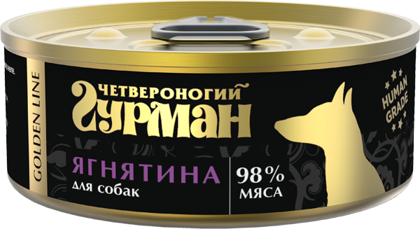 Влажный корм на zoomaugli.ru Четвероногий Гурман Golden Line Ягнятина для собак 100 г