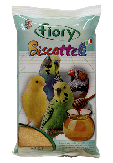 Лакомства на zoomaugli.ru Fiory Biscottelli бисквиты с мёдом для птиц, 35 г