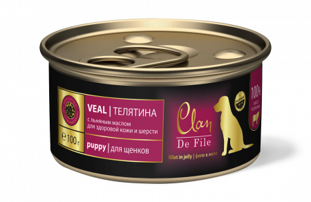Влажный корм на zoomaugli.ru Clan De File Veal Puppy Телятина в желе для щенков 100 г