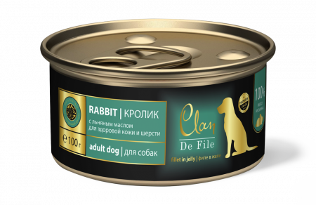 Влажный корм на zoomaugli.ru Clan De File Rabbit Adult Dog Кролик в желе для собак 100 г