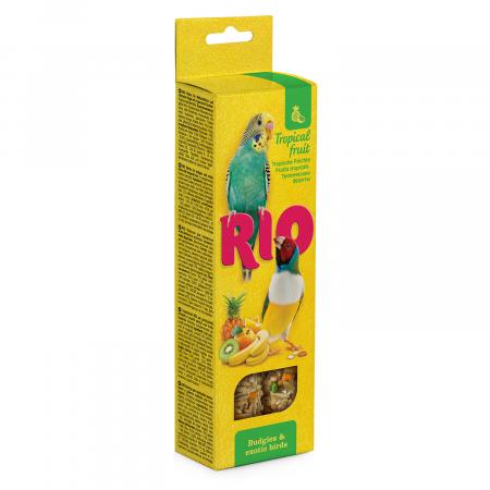 Лакомства на zoomaugli.ru RIO палочки для волнистых попугайчиков и экзотов с тропическими фруктами, 2 палочки по 40 г