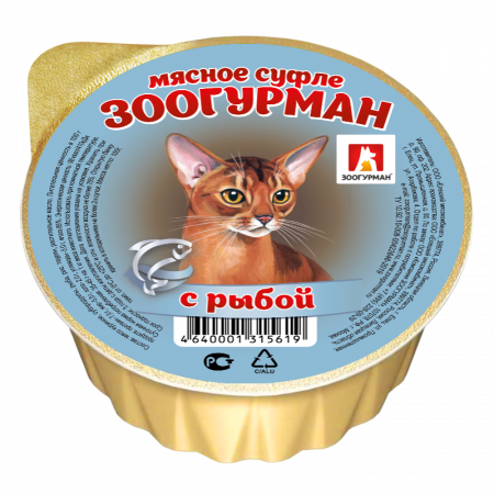 Влажный корм на zoomaugli.ru Зоогурман Мясное суфле с языком для кошек 100 г