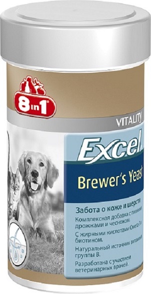 Витамины на zoomaugli.ru 8in1 Excel Brewer's Yeast пивные дрожжи для кошек и собак 140 таблеток