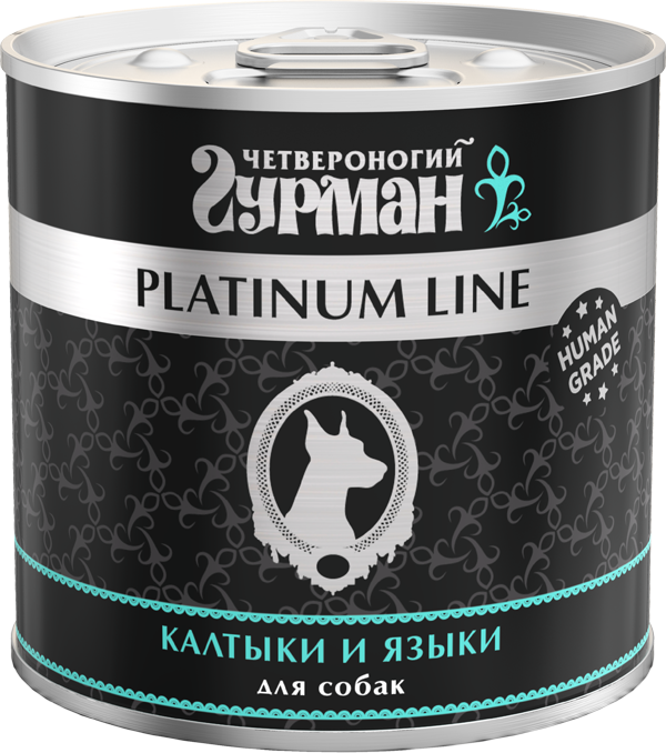 Влажный корм на zoomaugli.ru Четвероногий Гурман Platinum Line Калтыки и языки для собак 240 г