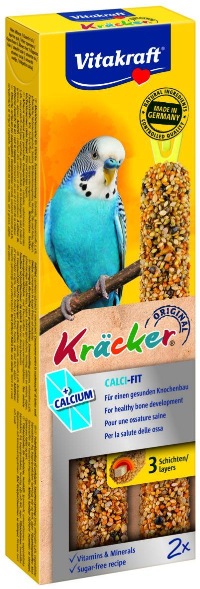 Лакомства на zoomaugli.ru Vitakraft Kracker крекеры для молодых волнистых попугаев с кальцием, 2 палочки по 30 г