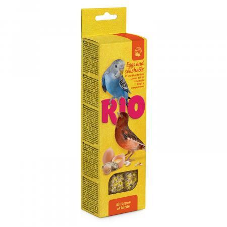 Лакомства на zoomaugli.ru RIO палочки для всех видов птиц с яйцом и ракушечником, 2 палочки по 40 г