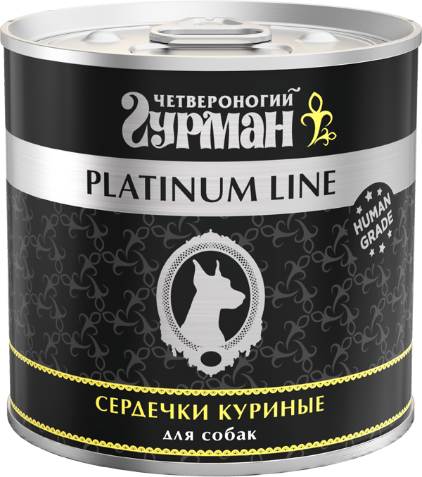 Влажный корм на zoomaugli.ru Четвероногий Гурман Platinum Line Сердечки куриные для собак 240 г