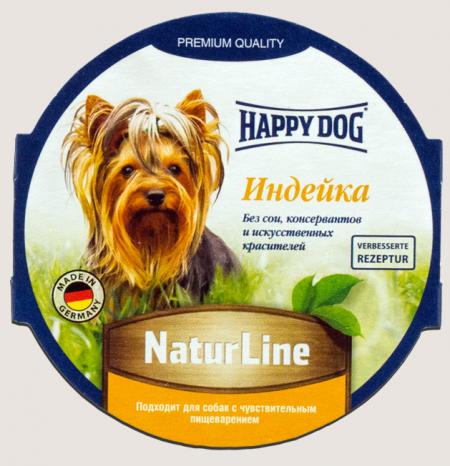 Влажный корм на zoomaugli.ru Happy Dog Natur Line Индейка паштет для собак 125 г
