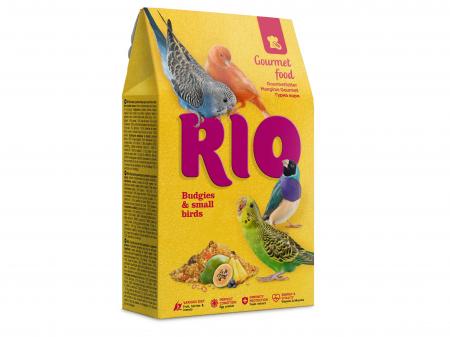 Волнистый попугай на zoomaugli.ru RIO Gourmet Food Гурмэ корм для волнистых попугайчиков и мелких птиц, 250 г