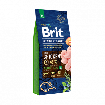 Купить Brit Premium By Nature Adult XL для собак гигантских пород с курицей 15 кг