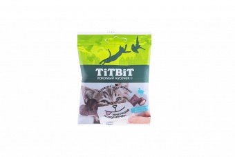 Купить TiTBiT Хрустящие подушечки с паштетом из утки для кошек 30 г