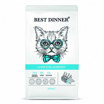 Купить Best Dinner Adult Lamb & Blueberry для кошек с ягнёнком и голубикой 1,5 кг