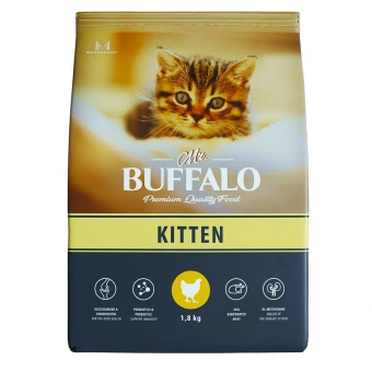 Купить Mr.Buffalo Kitten для котят с курицей 1,8 кг
