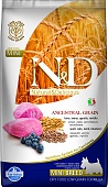 Farmina N&D Ancestral Grain Adult Mini Lamb & Blueberry низкозерновой корм для собак мелких пород с ягненком и черникой 2,5 кг