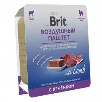 Купить Brit Воздушный паштет с ягнёнком для собак мини-пород с чувствительным пищеварением 100 г