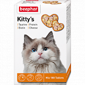 Beaphar Kitty's Taurine Biotin Protein Cheese для кошек 180 таблеток