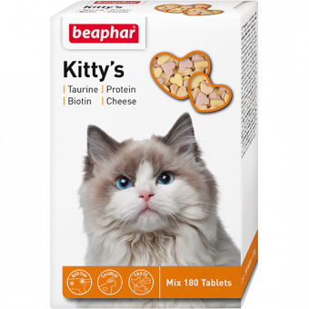 Купить Beaphar Kitty's Taurine Biotin Protein Cheese для кошек 180 таблеток