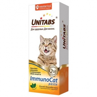 Купить Unitabs ImmunoCat paste Паста с таурином для кошек 120 мл