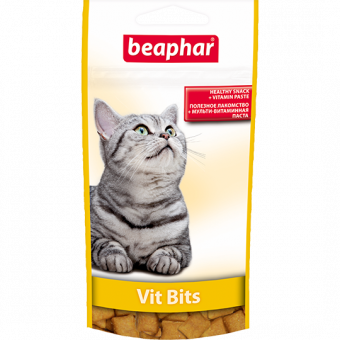 Купить Beaphar Vit Bits Подушечки с мультивитаминной пастой для кошек 35 г