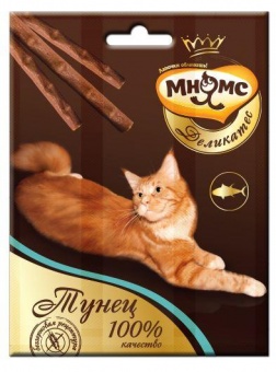 Купить Мнямс Деликатес лакомые палочки для кошек Тунец 3 шт по 4 г