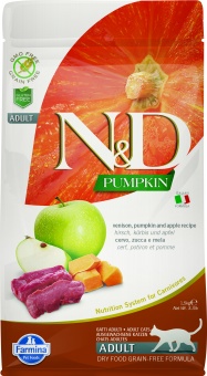 Купить Farmina N&D Pumkin Adult Venison & Apple беззерновой корм для кошек с олениной и яблоком 1,5 кг