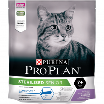 Купить Pro Plan Longevis Sterilised для стерилизованных кошек 400 г