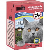Bozita Mini кусочки в соусе Мясной микс для кошек 190 г
