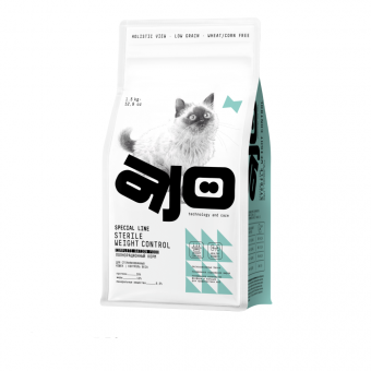 Купить AJO Sterile Weight Control для стерилизованных кошек контроль веса 1,5 кг