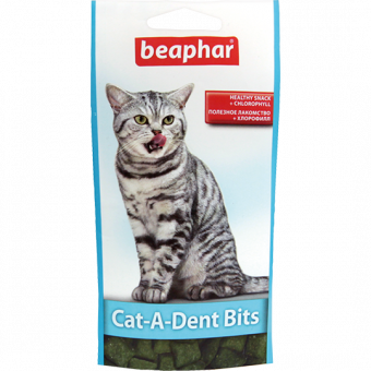 Купить Beaphar Cat-A-Dent Bits Подушечки для чистки зубов кошек 35 г