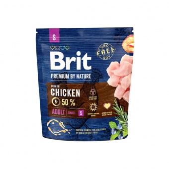 Купить Brit Premium By Nature Junior S для щенков мелких пород с курицей 1 кг