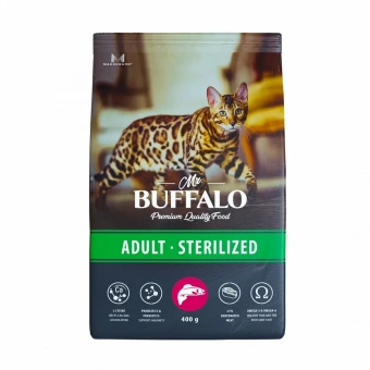 Купить Mr.Buffalo Adult Sterilized для кошек с лососем 400 г