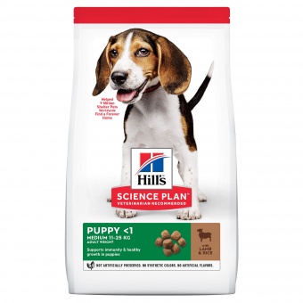 Купить Hill's Science Plan Medium Puppy Lamb & Rice для щенков средних пород с ягненком и рисом 12 кг