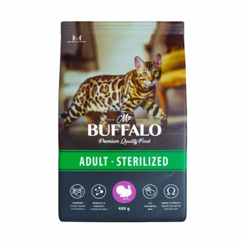 Купить Mr.Buffalo Adult Sterilized для кошек с индейкой 400 г
