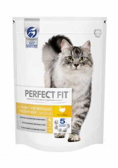 Купить Perfect Fit для кошек с чувствительным пищеварением Индейка, 650 г