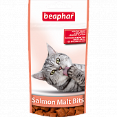 Beaphar Salmon Malt Bits Подушечки для выведения шерсти из желудка со вкусом лосося для кошек 35 г