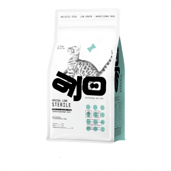 Купить AJO Sterile для активных стерилизованных кошек с высоким содержанием белка 1,5 кг