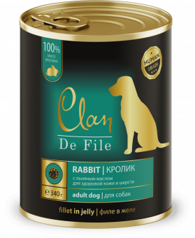 Купить Clan De File Rabbit Adult Dog Кролик в желе для собак 340 г
