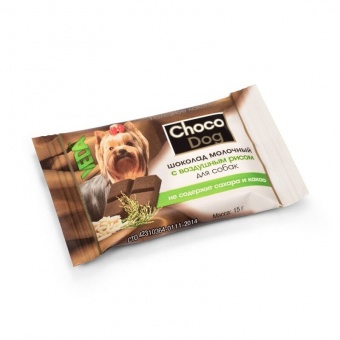 Купить Veda Choco Dog Шоколад молочный с воздушным рисом 15 г