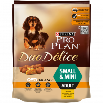 Купить Pro Plan Duo Delice Small and Mini Adult для собак мелких и карликовых пород с курицей 700 г