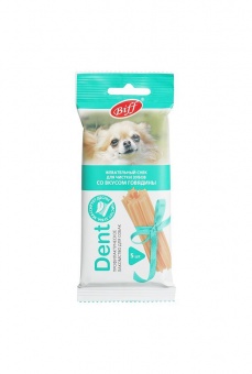 Купить Biff Жевательный снек для чистки зубов со вкусом говядины Dent для собак мелких пород 5 шт 35 г