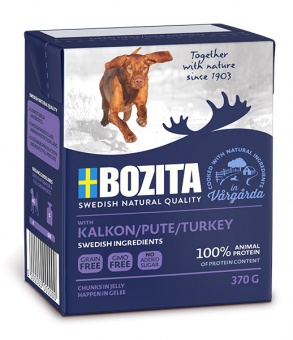 Купить Bozita Turkey кусочки в желе для собак с индейкой 370 г