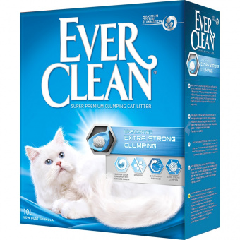 Купить Ever Clean Extra Strong Clumping Unscented Комкующийся наполнитель с прочным комкованием без ароматизатора 10 л