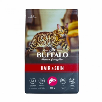 Купить Mr.Buffalo Hair & Skin для взрослых кошек с лососем 400 г